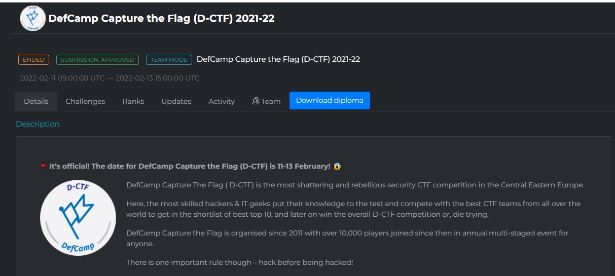 DefCamp CTF 2021-22